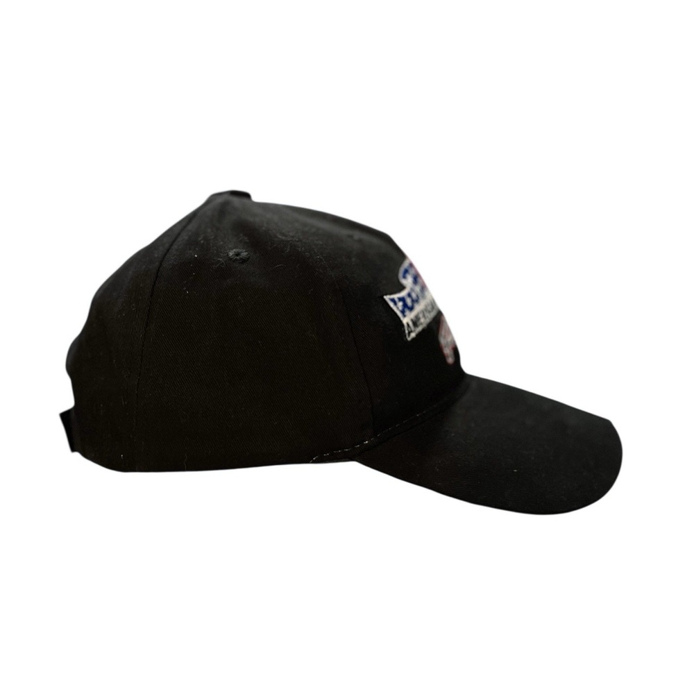 AWIC American Walk In Coolers Hat Cap Strap Back Black Racing USA Flame Mens - Picture 4 of 7